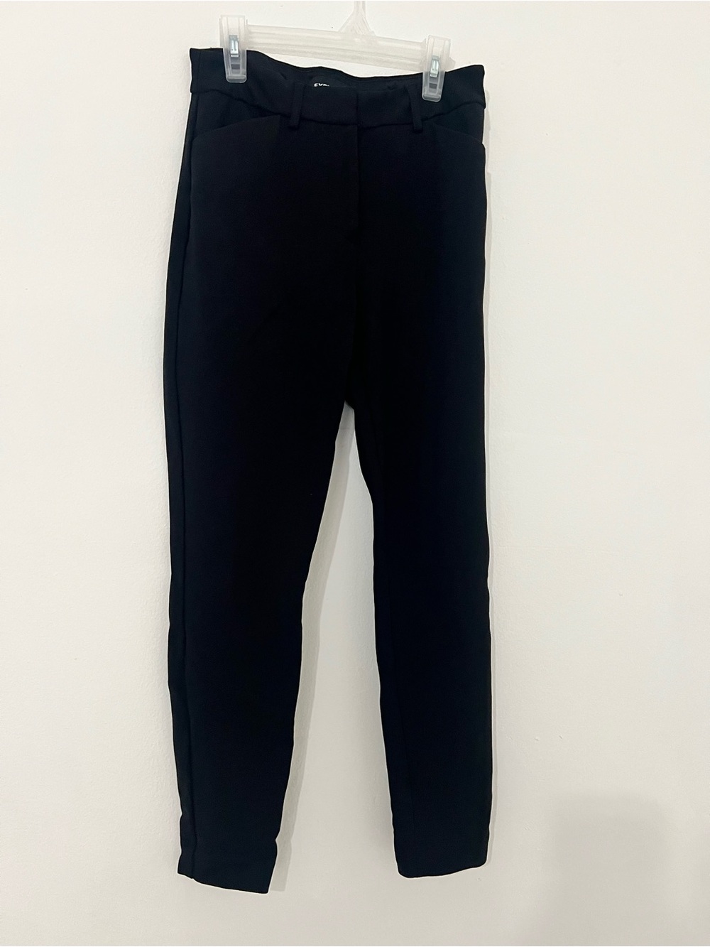 Express Men's Black Dress Pants - Tailored Straight Leg